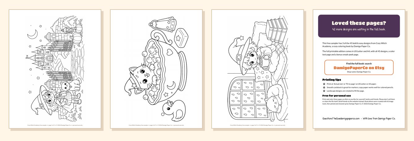 The four pages of the free sampler